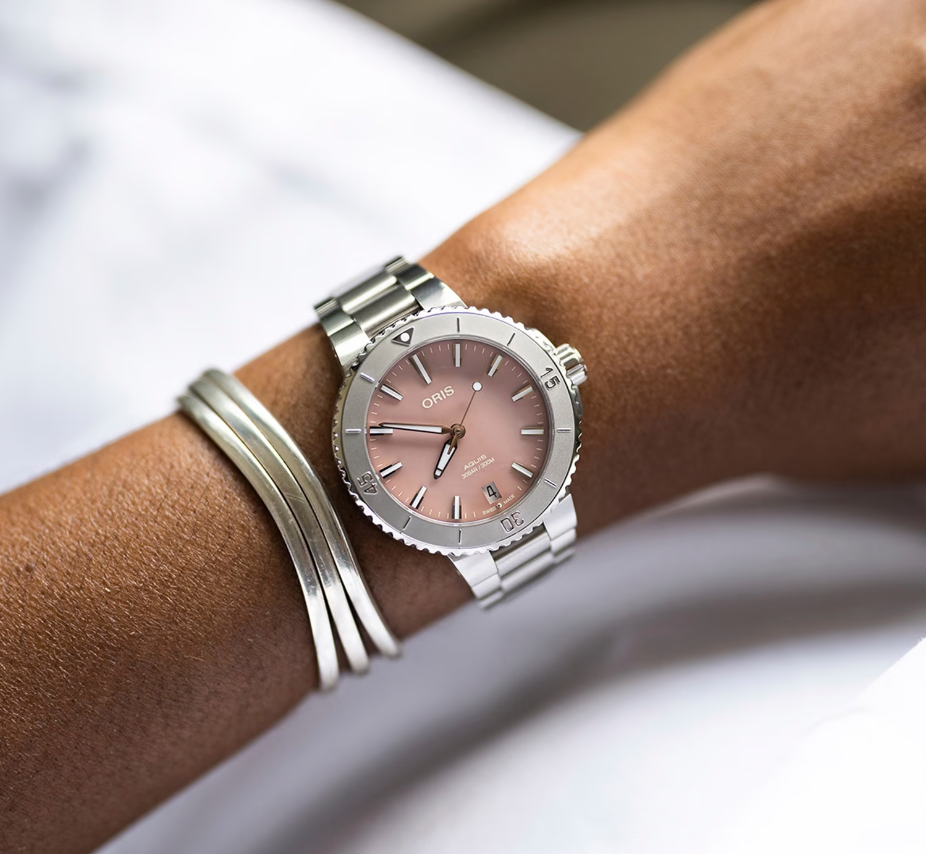 ORIS  Женские швейцарские часы, автоматический механизм, сталь, 36,5 мм